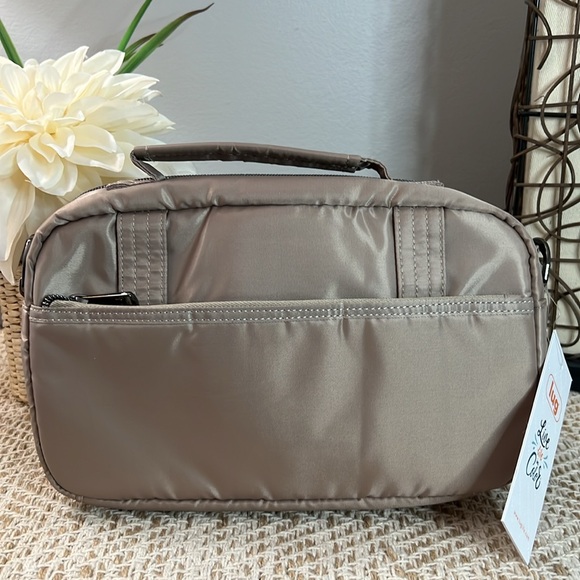 NWT Lug Sidecar Convertible Crossbody Bag Metallic Champagne color - Picture 2 of 3